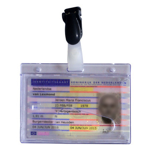 pavo Porte-badge, avec clip, 60 x 90 mm, transparent