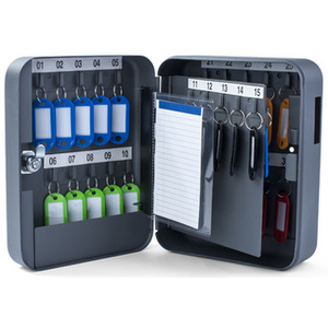 pavo Armoire à clés pour 20 clés, gris foncé  - 65329