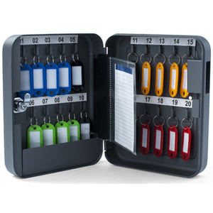 pavo Armoire à clés pour 54 clés, gris foncé  - 65330