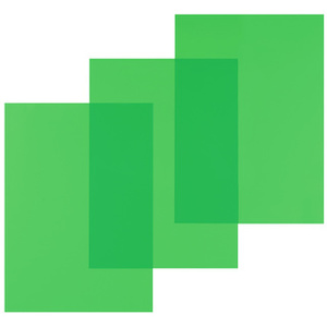 pavo plats de couverture, A4, PVC, 0,2 mm, vert transparent