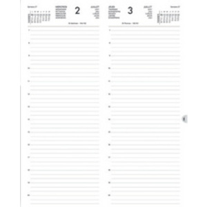 LECAS Agenda journalier Long Travers 2026, 140 x 350 mm,noir