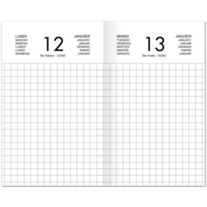 LECAS Agenda journalier Chantier, 80 x 130 mm, 2026, assorti