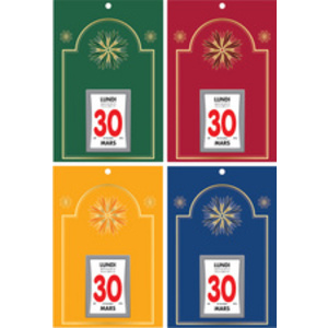 LECAS Calendrier éphéméride, bloc neutre, fond Skytos, 2026