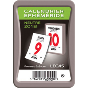 LECAS Bloc calendrier éphémeride, neutre, 60 x 90 mm, 2026
