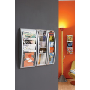 PAPERFLOW Porte-brochures mural Quick fit, 4 compartiments