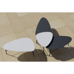 PAPERFLOW Table d'appoint LAZY, (L)605 x (P)500 mm, noir