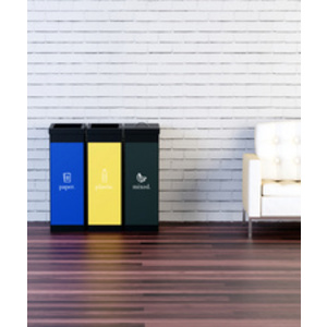 PAPERFLOW Collecteur pour tri sélectif, cartouches, noir