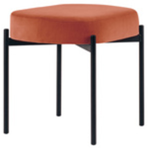 PAPERFLOW Tabouret GAIA, taille S, habillage velours, noir