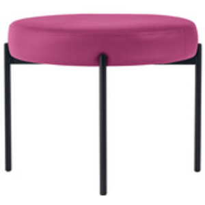 PAPERFLOW Tabouret GAIA, rond, habillage similicuir, noir