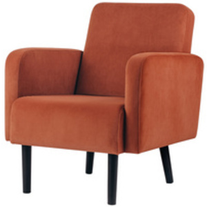 PAPERFLOW Fauteuil LISBOA, habillage en velours, rouge