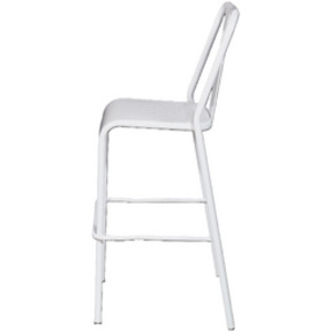 PAPERFLOW Chaise de bar d'extérieur ARTY, set de 2, blanc