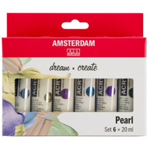 ROYAL TALENS Peinture acrylique AMSTERDAM Pearl, 6 x 20 ml