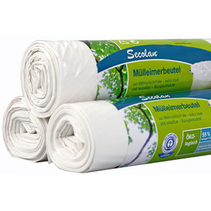 Secolan Sac poubelle, 35 litres, sans fermeture, blanc