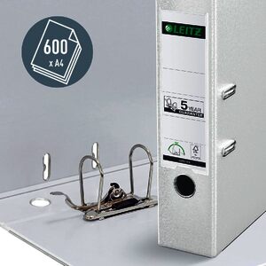 LEITZ Classeur à levier 180 degrés, format A4, 80 mm, blanc