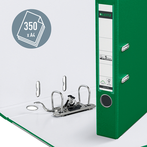 LEITZ Classeur à levier 180 degrés, format A4, 52 mm, vert