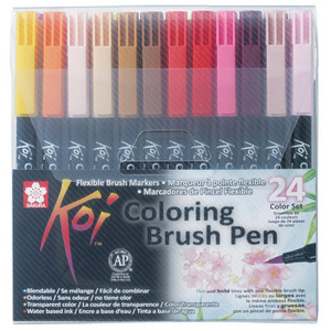 SAKURA Stylo pinceau Koi Coloring Brush, étui de 24