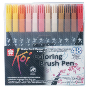 SAKURA Stylo pinceau Koi Coloring Brush, étui de 48