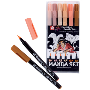 SAKURA Set Manga Koi Coloring Brush, étui de 6