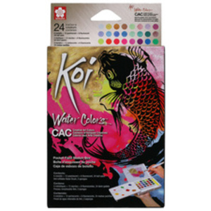 SAKURA Peinture aquarelle Koi Water Colors Sketch, box 24