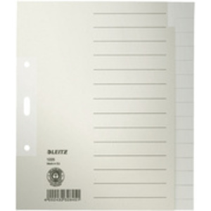 LEITZ Intercalaires en papier naturel, blanc, A5, 15 touches