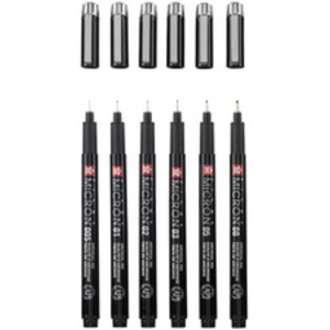 SAKURA Feutre fin Pigma Micron, set de 3 + étui GRATUIT