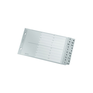 LEITZ Intercalaires en plastique, A-Z, A5 paysage, PP, gris