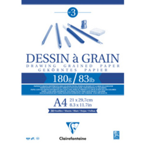 Clairefontaine Bloc papier dessin 'à Grain', A5, 180 g/m2