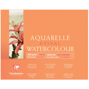 Clairefontaine Bloc artiste Aquarelle ETIVAL, 300 x 400 mm