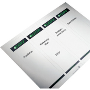 LEITZ Etiquette bristol pour dos de classeur, 31 x 190 mm