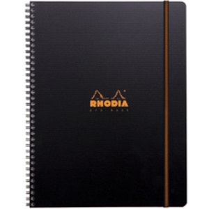 RHODIA Cahier à spirale 'Pro Book', A4+, ligné, noir