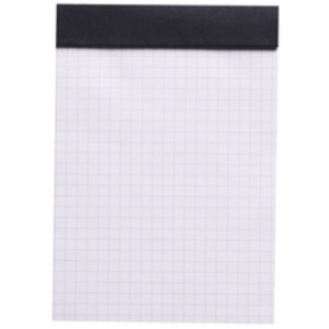 RHODIA Bloc agrafé No. 13, format A6, quadrillé 5x5, noir