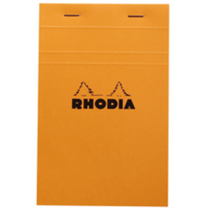 RHODIA Bloc agrafé No.14, 110 x 170 mm, quadrillé 5x5 orange