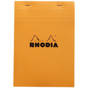 RHODIA Bloc agrafé No. 16, format A5, quadrillé 5x5, noir
