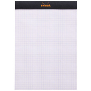 RHODIA Bloc agrafé No. 16, format A5, quadrillé 5x5, orange  - 017993