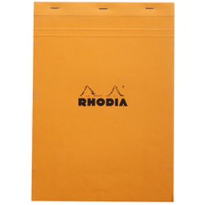 RHODIA Bloc agrafé No. 18, format A4, quadrillé 5x5, noir