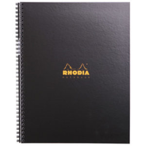 RHODIA Cahier à spirale 'Note Book', A4+, quadrillé 5x5,noir