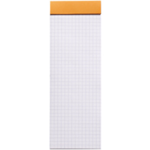 RHODIA Bloc agrafé No. 8, 74 x 210 mm, quadrillé 5x5, orange