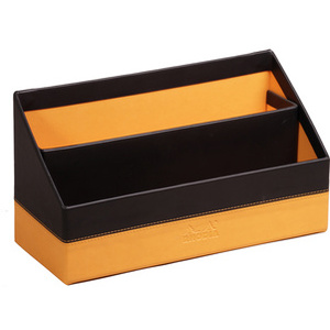 RHODIA Porte-courrier, en simili cuir, noir