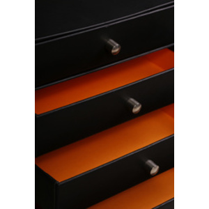 RHODIA Trieur 4 tiroirs, en simili cuir, orange