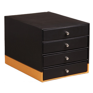 RHODIA Trieur 4 tiroirs, en simili cuir, noir