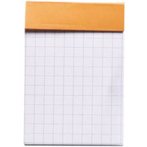 RHODIA Bloc agrafé No. 10, format A8, quadrillé 5x5, orange