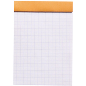 RHODIA Bloc agrafé No.12, 85 x 120 mm, quadrillé 5x5, orange