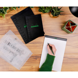 RHODIA Bloc-notes GREENPAD, A5, quadrillé, noir
