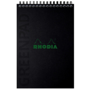 RHODIA Bloc reliure intégrale GREENPAD, A5+, ligné, noir