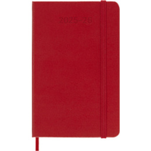 MOLESKINE Agenda de poche 2025/2026, 18 mois, P/A6, rouge