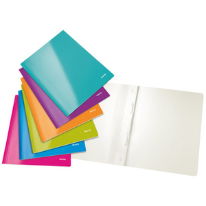 LEITZ Chemise à lamelle WOW, A4, en carton, rose métallisé