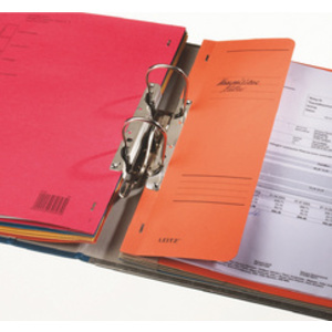 LEITZ Chemise à crochets, A4, carton manille, bleu