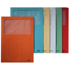 LEITZ Chemise à fenêtre, format A4, carton, vert clair,