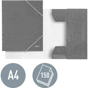 LEITZ Chemise à élastique WOW, format A4, carton, assorti