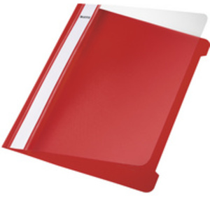 LEITZ Chemise à lamelle Standard, format A5, en PVC, rouge